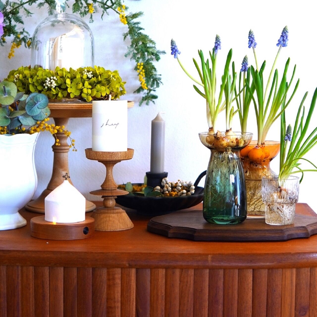 3coins 水耕栽培用ガラスベースが超高見え ムスカリ で楽しむ春インテリア 10年後も好きな家 家時間が好きになる 家事貯金 北欧インテリア Powered By ライブドアブログ