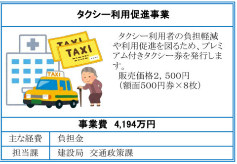 タクシー利用促進
