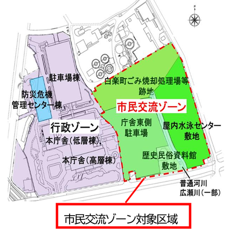 市民交流ゾーン建設予定地