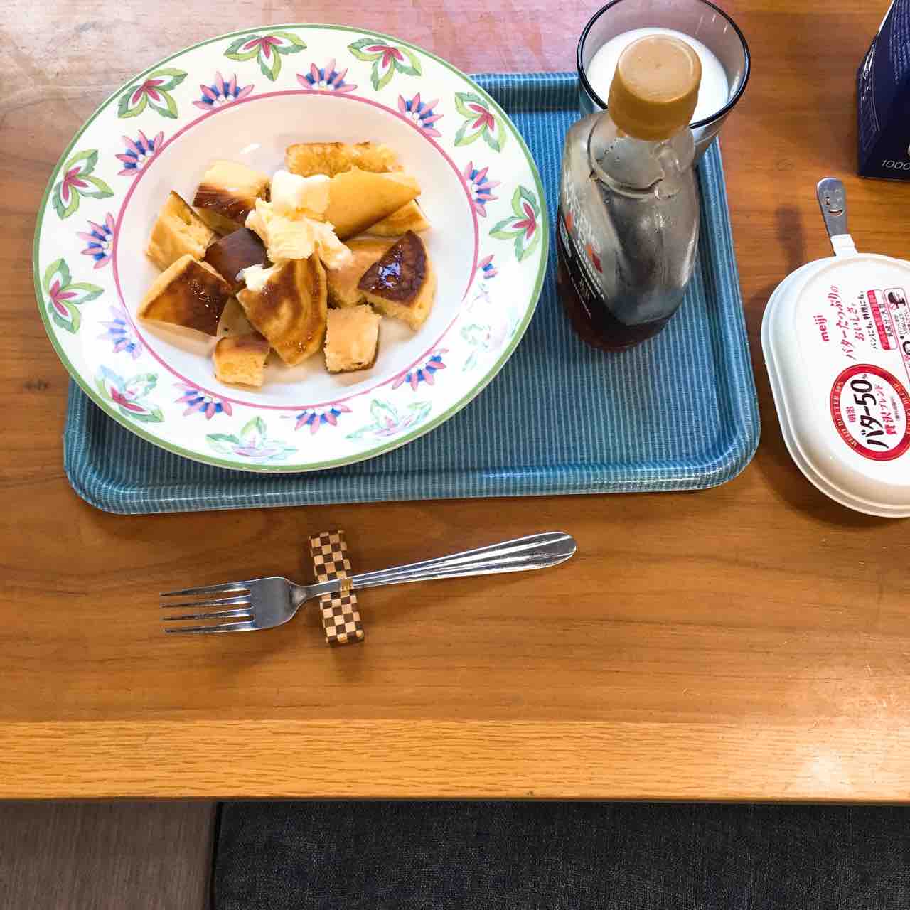なほかさんちの毎日三食献立日記 おやつ付き 朝ごはん ホットケーキ なほかさんちの毎日三食献立日記 おやつ付き 朝ごはん ホットケーキ