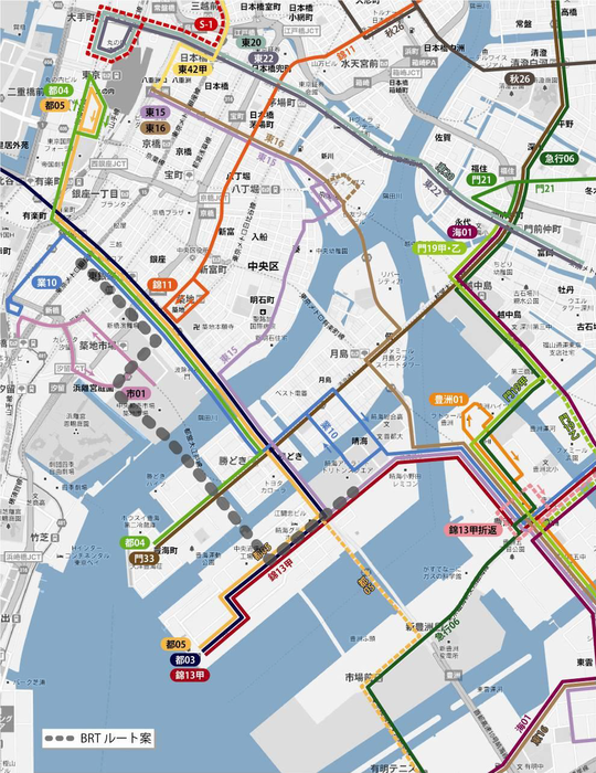臨海 車庫 行き 路線 図 東京都/中央区基幹的交通システム「環状二号線・臨海副都心BRT」:需要予測の検証 : サイクルプラス「あしたのプラットホーム」