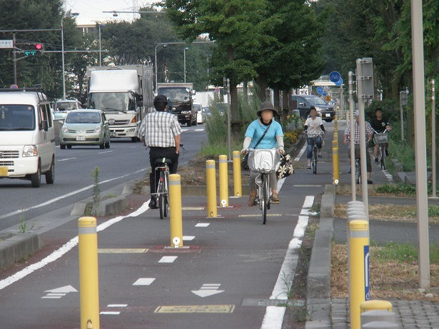 混雑している道では自転車に乗るべきではない