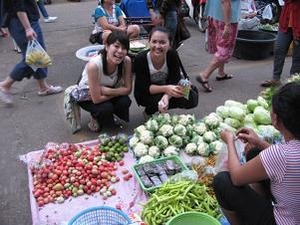 市場でお買い物