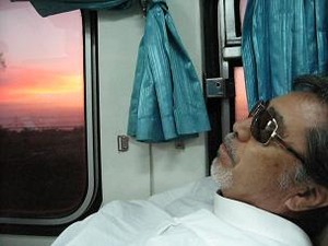 間もなく夕陽が沈む