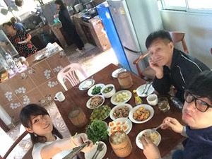 T家で朝食