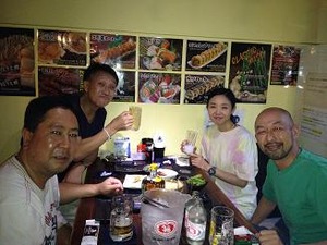 M夫婦と夜会で呑む