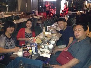 タイ料理にご満悦の2人