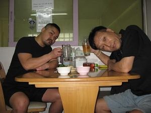 2階席で乾杯