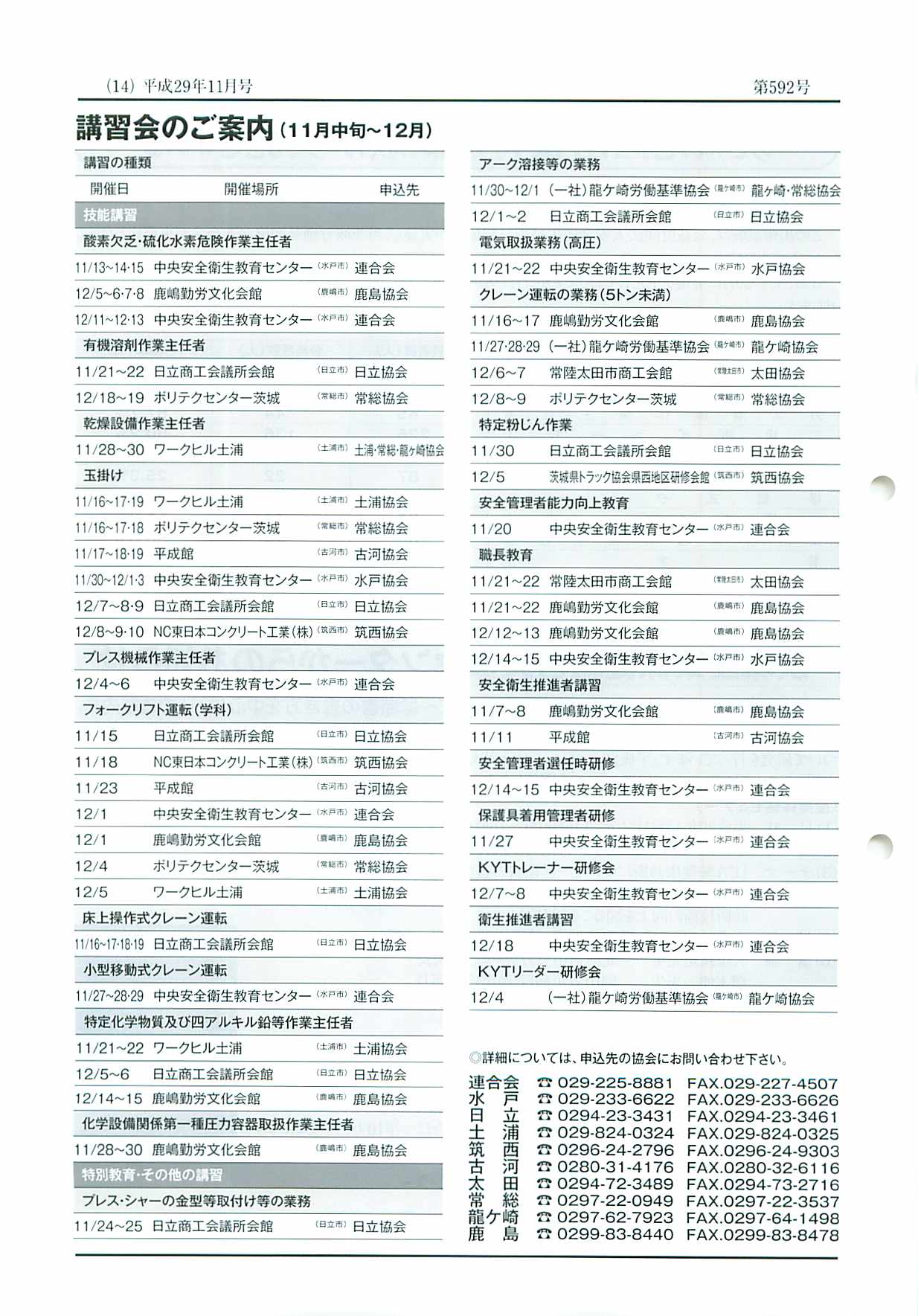茨城労働基準協会連合会、11月中旬～12月の講習会の案内 0を1にする！ 検査機メーカーになった町工場のブログ