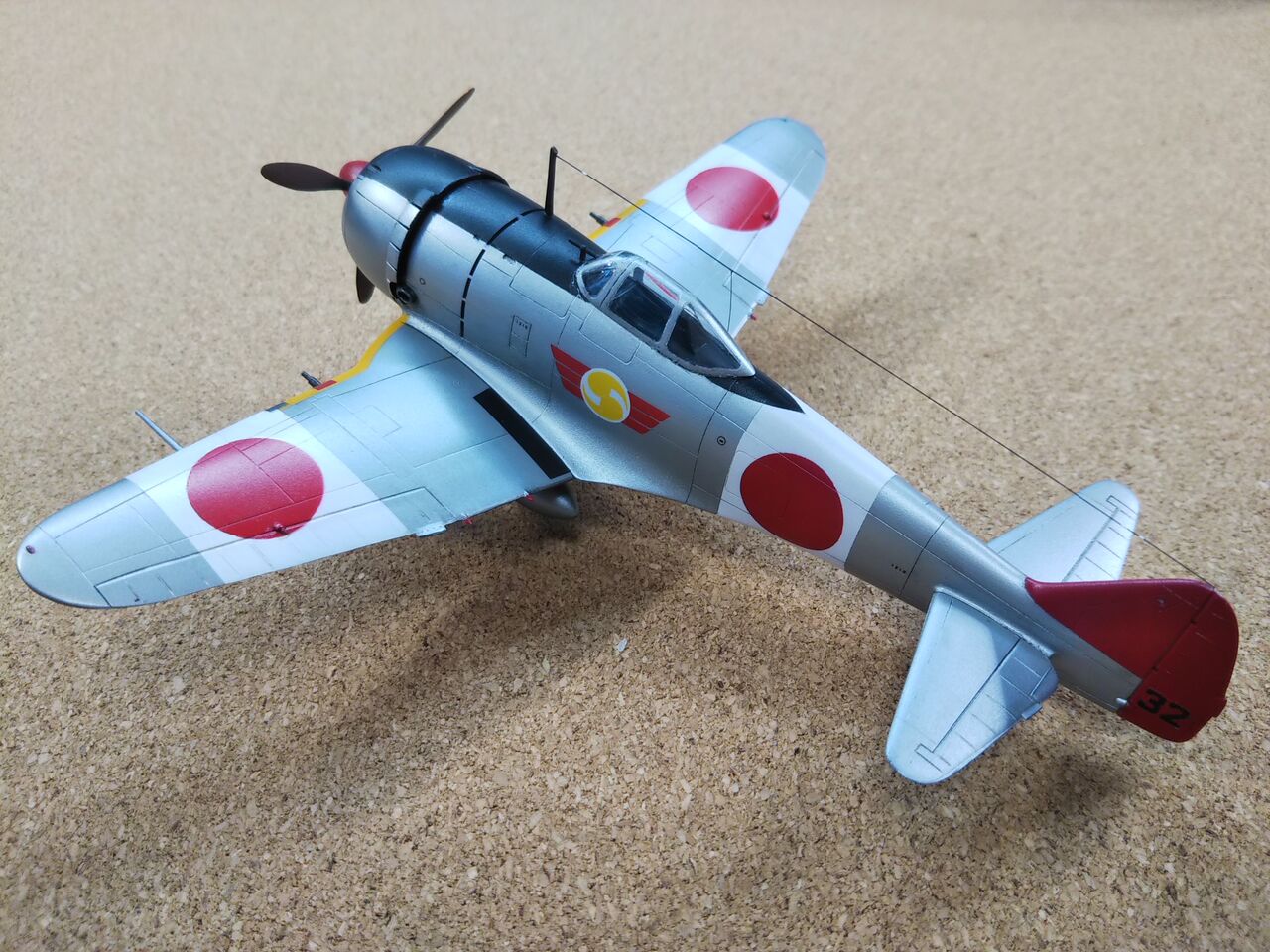 ハセガワ1/48 日本陸軍二式戦闘機「鍾馗」完成品 1/48 ハセガワ 日本陸軍 中島 二式単座戦闘機 II型丙 鍾馗