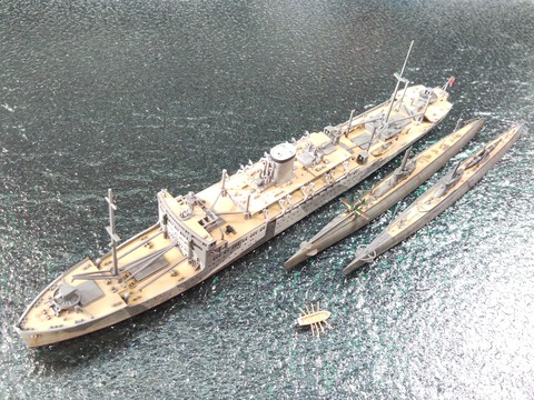 ハセガワ 1/700 日本海軍 特設潜水母艦 「平安丸 1943」 : 常磐 ハセガワ 1/700 日本海軍 特設潜水母艦 「平安丸 1943」 : 常磐