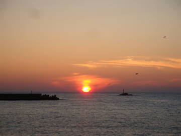 海に沈む夕陽