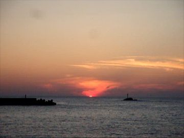 夕陽が沈む直前