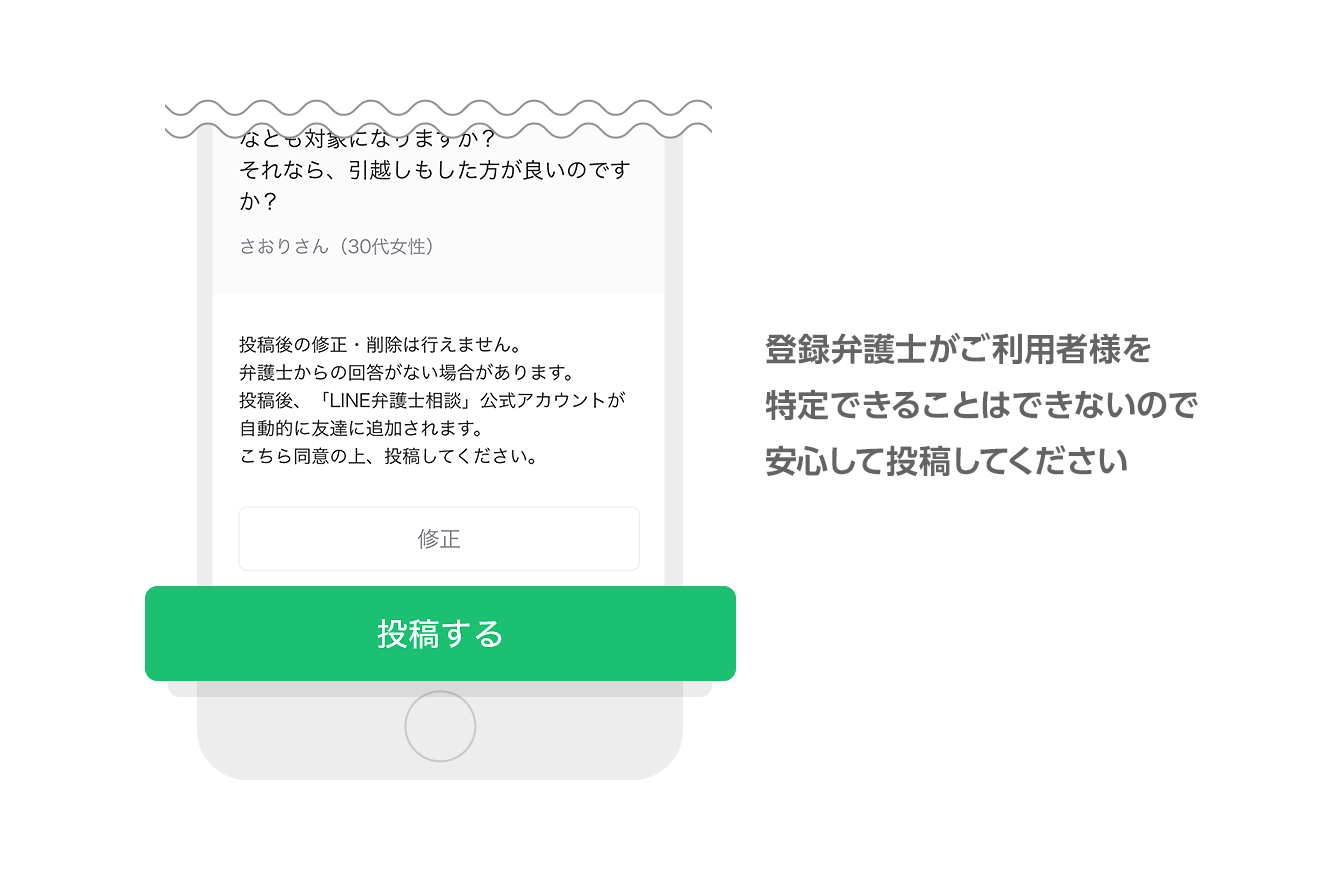 匿名投稿で弁護士が回答 無料の法律相談q Aについて Line弁護士相談