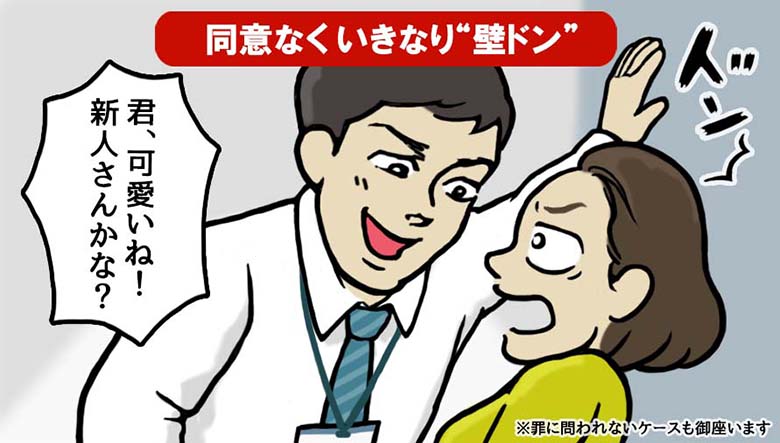 同意なくいきなり壁ドン