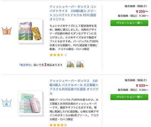 人気ティッシュ2