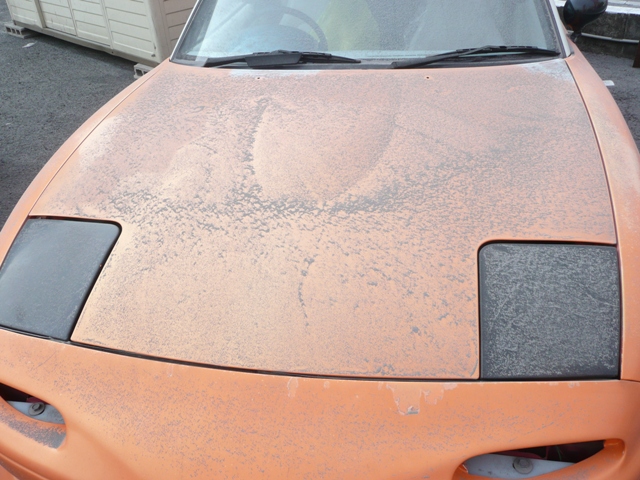 桜島の火山灰 遊びのホームラン王