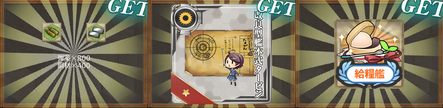 主力戦艦戦隊、抜錨せよ!報酬