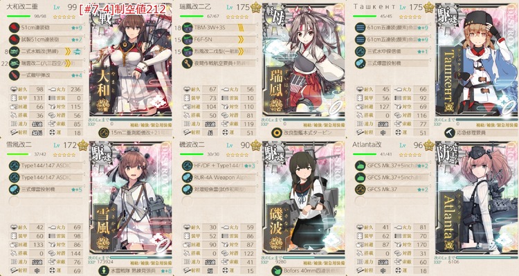 編成(#7-4):【拡張作戦】重改装「大和改二重」、出撃!