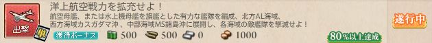洋上航空戦力を拡充せよ!80%
