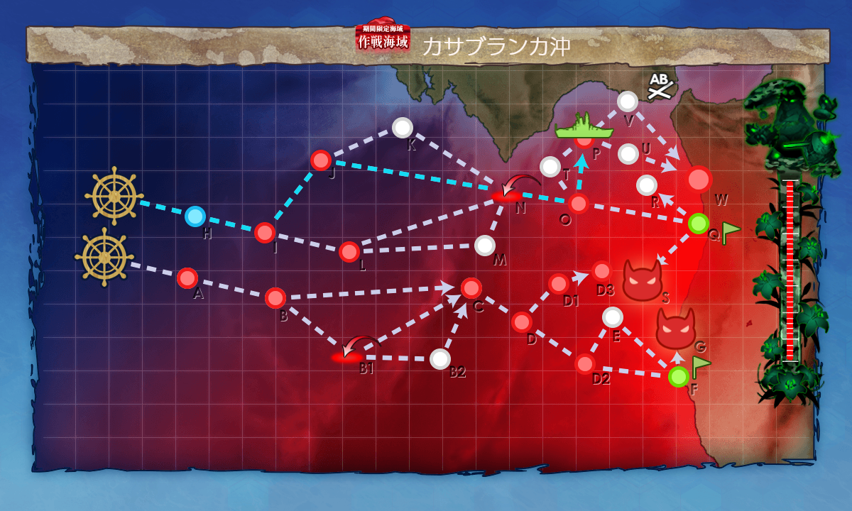 22夏イベ E6 3甲 海域拡張 カサブランカ沖海戦 Naruの今を生きる
