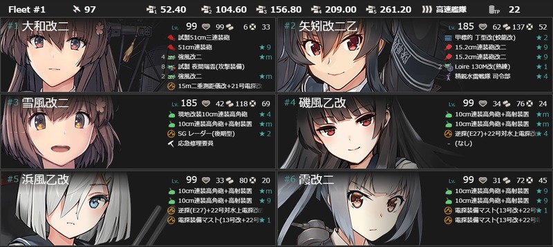 編成：【第一遊撃部隊任務】南西諸島防衛戦に出撃！