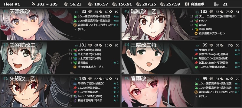 編成(#1-3/#1-4/#2-3)：【期間限定任務】春の旗艦は……私だからっ！