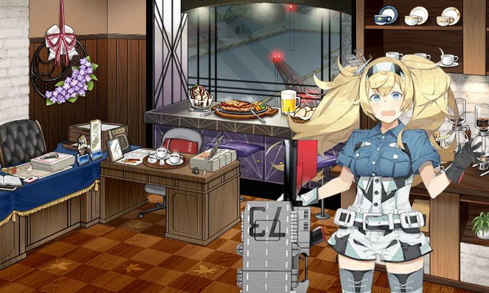 秘書艦と提督の机