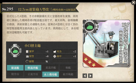 12.7cm連装砲A型改三(戦時改修)+高射装置