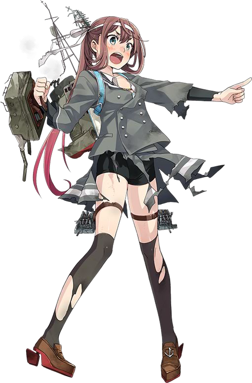 【秋冬制服(&スリガオ海峡突入)】朝雲中破