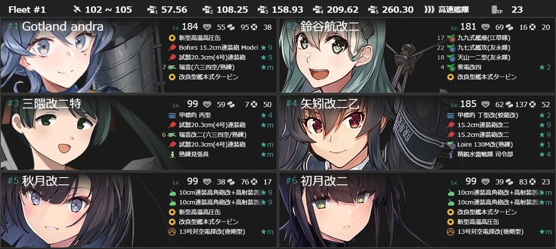 編成(#1-3/#1-4)：【13周年記念任務】艦隊13周年、抜錨せよ！