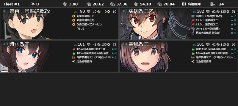 編成(#1-1/#1-2)：二等輸送艦の積極運用