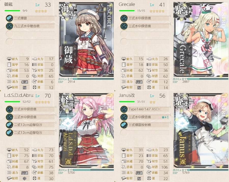 2019夏イベント新艦娘