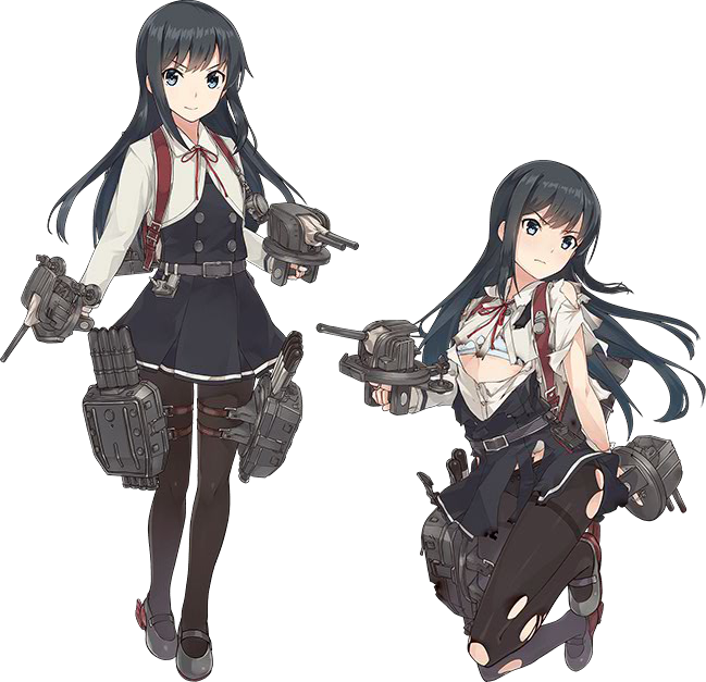 艦これアーケード 朝潮 改二丁 中破 ハロウィンmode