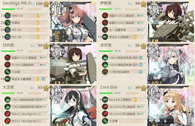 編成:新編「四航戦」、全力出撃!