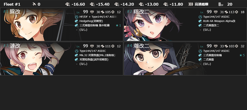 編成(#1-5)：【Xmas限定】Merry Xmas 駆逐隊、出撃！