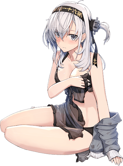 【水着】涼月中破