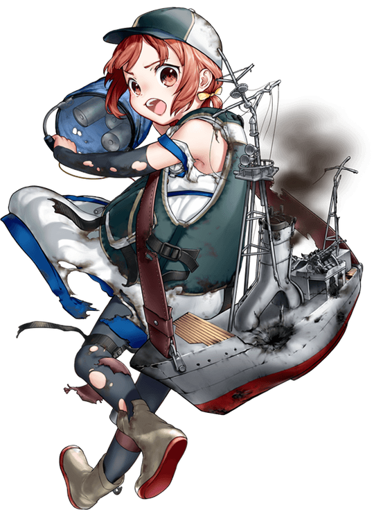 【F作業】第四号海防艦中破