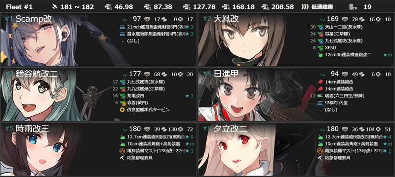 編成(#1-3/#2-3/#3-1):【潜水艦任務】潜水艦、戦闘哨戒!