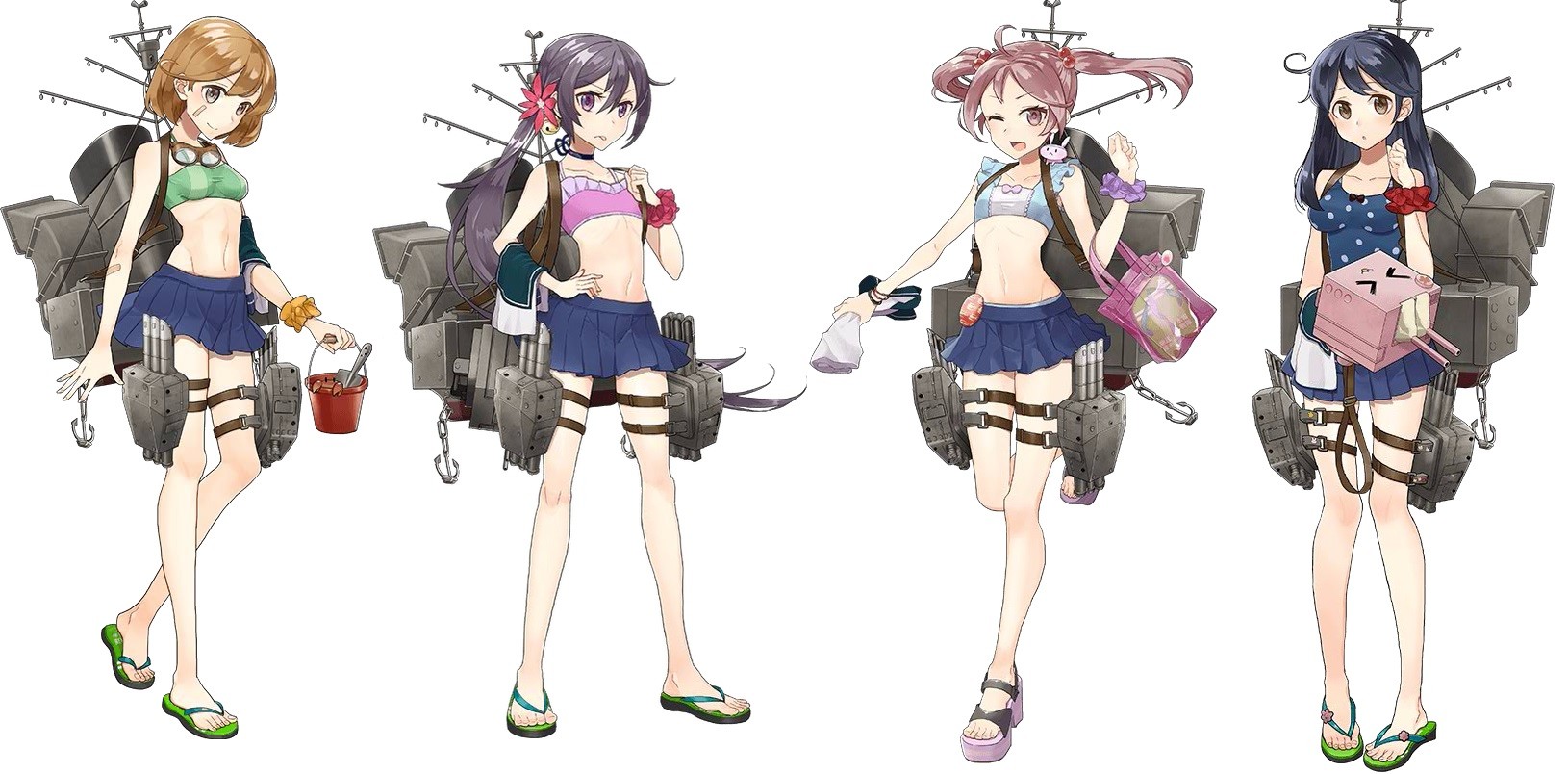 艦これ15夏仕様グラフィックまとめ 水着 改 天龍龍田 Naruの今を生きる