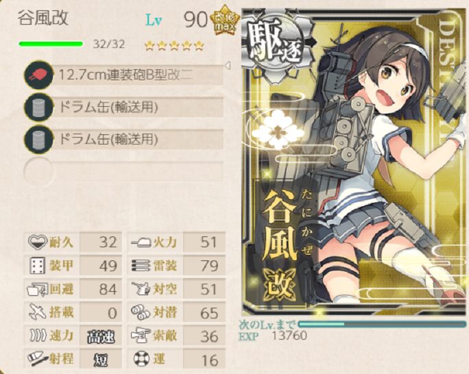 「谷風」90Lv