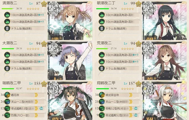 編成(5-4:最精鋭「第八駆逐隊」、全力出撃!