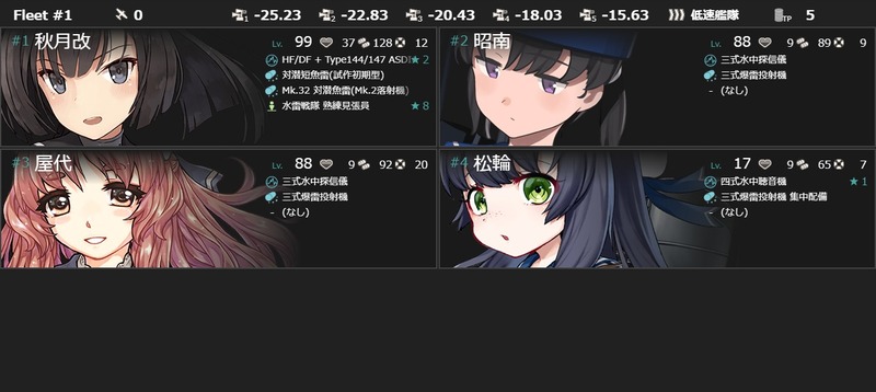 編成(#1-5)：【期間限定任務】秋の旗艦は……私ッ！