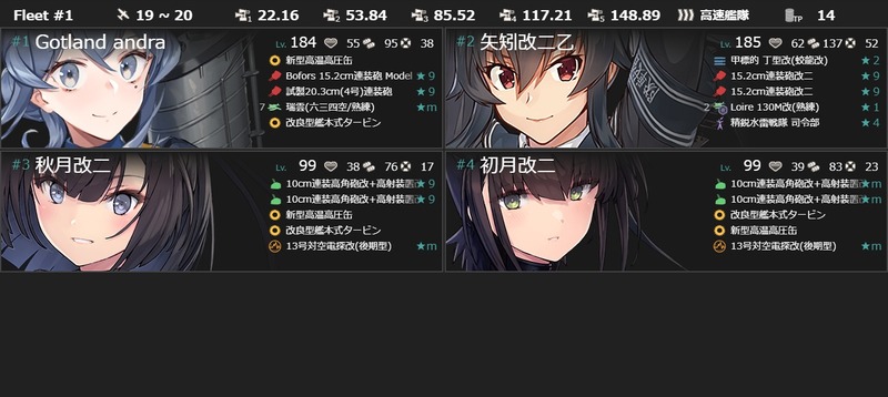 編成(#1-2)：【13周年記念任務】艦隊13周年、抜錨せよ！
