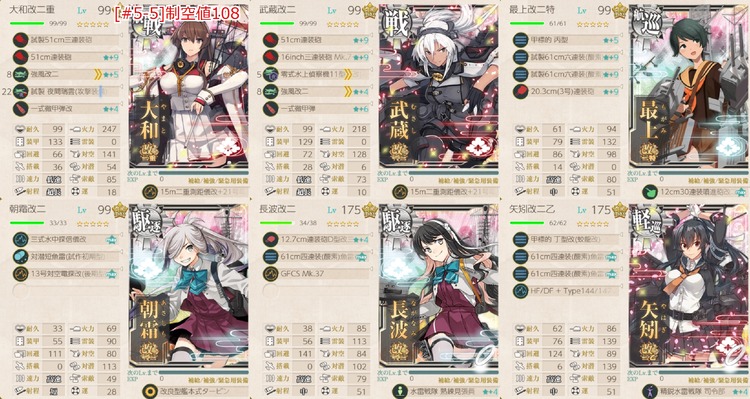 編成(#5-5):【記念任務:拡張作戦】主力オブ主力、決戦ッ!