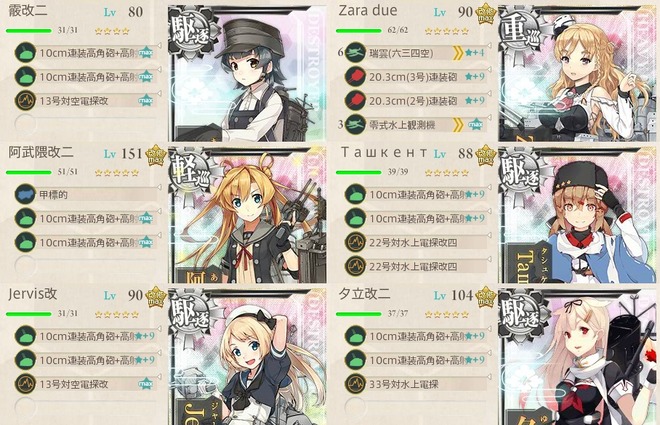 4月の2-5編成(「水上反撃部隊」突入せよ!