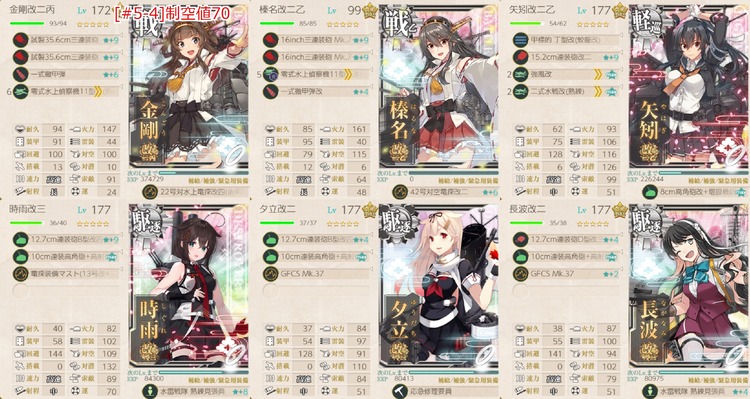 編成(#5-4)：【梅雨限定月間任務】南方ソロモン方面漸減作戦！