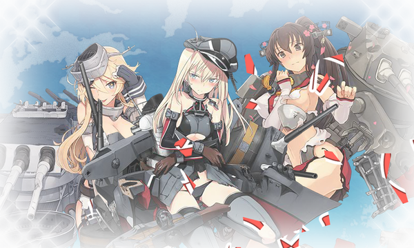 日独米戦艦大破