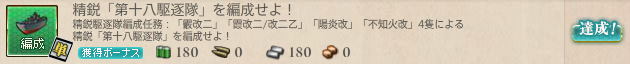 精鋭「第十八駆逐隊」を編成せよ!