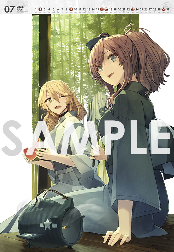 2023「艦これ」カレンダー7月サンプル